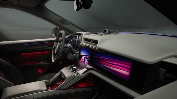 Porsche розкрила інтер'єр Cayenne Electric і там дуже багато сенсорних екранів