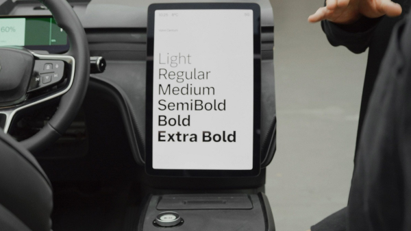 Volvo розробила новий шрифт для автомобільних інтерфейсів