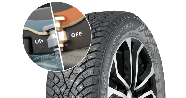 Nokian Tyres Hakkapeliitta 01 - представлено першу модель шини з висувними шипами Nokian Tyres Hakkapeliitta 01 - представлено першу модель шини з висувними шипами